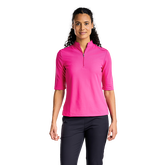 Noa Magenta Fever 3/4 Sleeve Polo Shirt